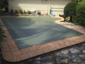 Olive Shutdown Cover on freeform pool